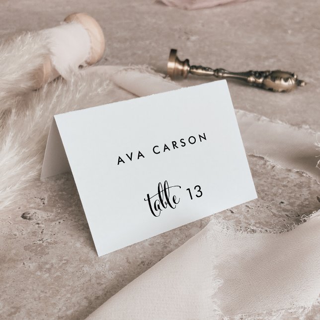 Södra Belle Calligraphy Bröllop Escort Card Bordsnummer (Skapare uppladdad)