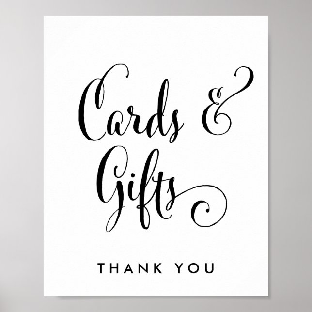 Södra Belle Calligraphy Cards and Gifts Sign Poster (Framsidan)