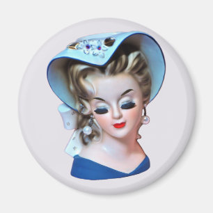 Södra Belle Head Vas Bonnet Dam med Attityd Magnet