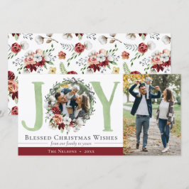 Södra Blommigten Cotton Jul Joy Helgdag Photo Kort