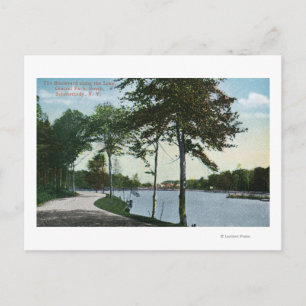 Södra Blvd-vyn i Central Park och Sjö Vykort