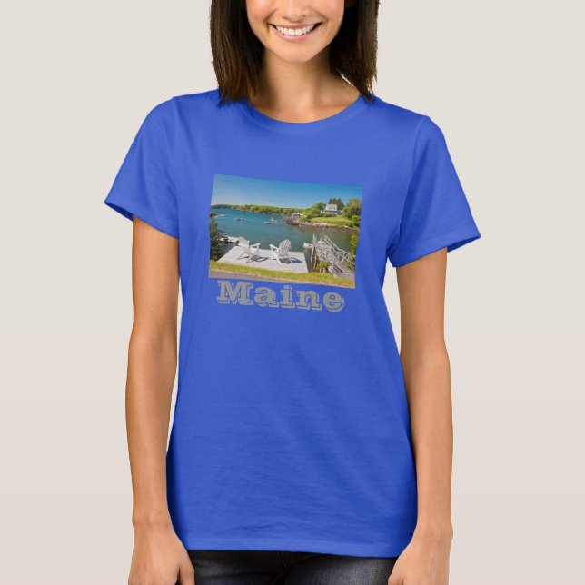 Södra Bristol på kusten av Maine Tee Shirt (Framsida)