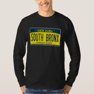 Södra Bronx New York Ny grannlandslicensskylt T Shirt