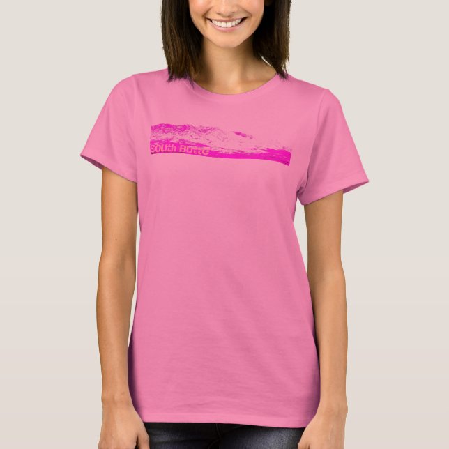 Södra Butterosor på den rosa rosa långärmaden T Shirt (Framsida)