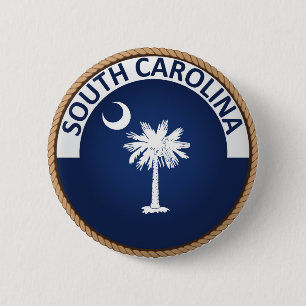Södra Carolina Flagga Seal Button Knapp