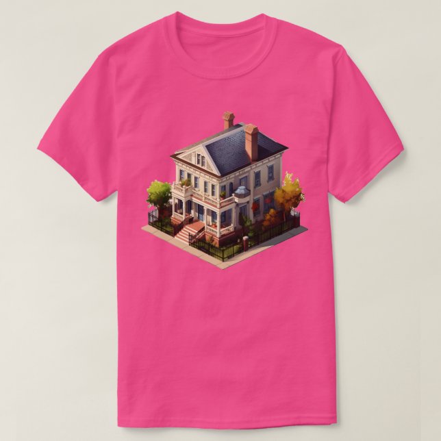 Södra Charleston House Isometric Design T Shirt (Design framsida)