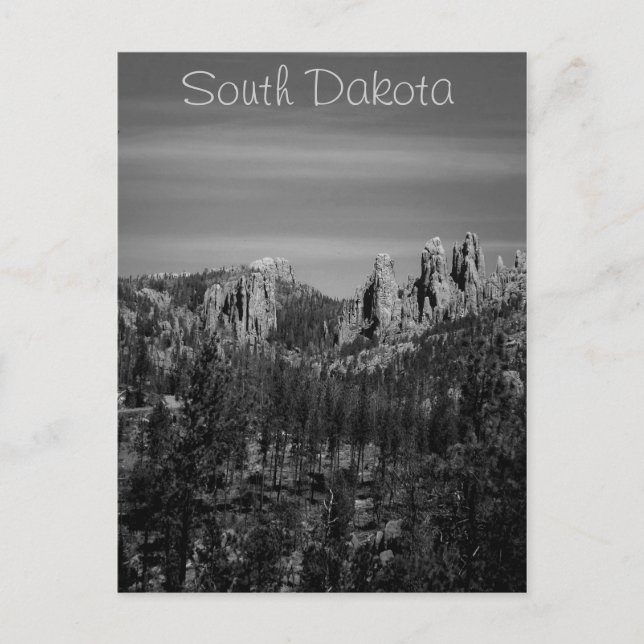 Södra Dakota B/W-vykort Vykort (Framsida)