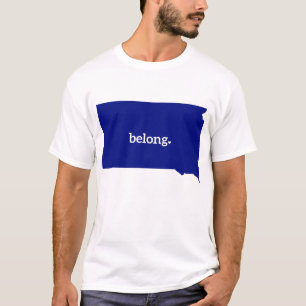 Södra Dakota Belong-staten Karta T Shirt