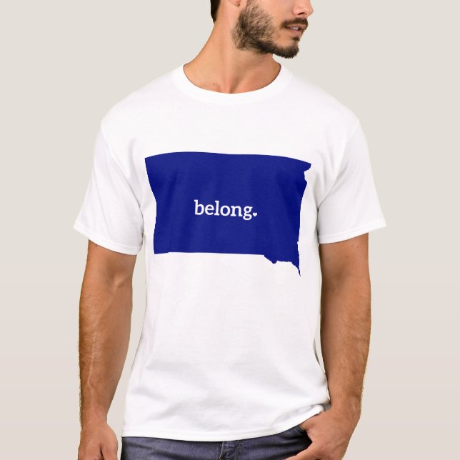 Södra Dakota Belong-staten Karta T Shirt (Framsida)
