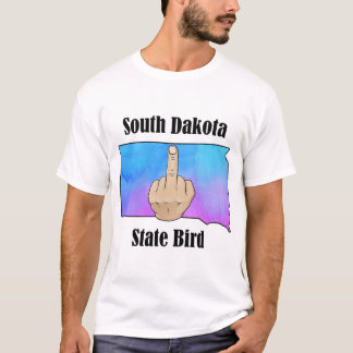 Södra Dakota, delstatskjorta t-shirt mitten finger