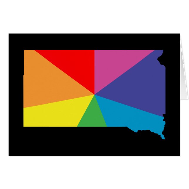 södra Dakota färg burst Hälsningskort (Framsidan Horizontal)