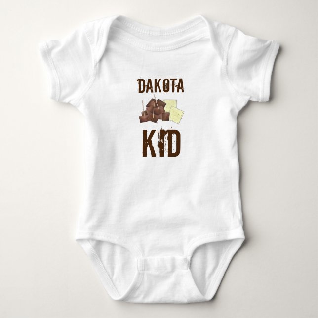 Södra Dakota Kid Chislic CubKött Crackers Food Tee Shirt (Framsida)