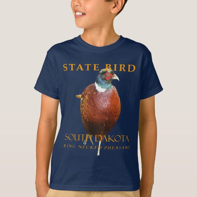 Södra Dakota-området Bird Ring-Necked Pheasa T Shirt (Framsida)