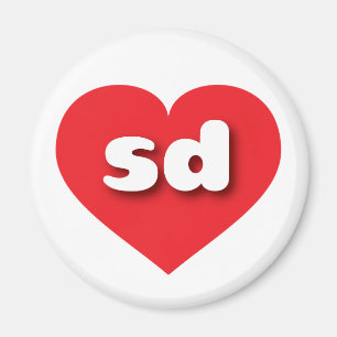 Södra Dakota Red Hjärt - I kärlek sd Magnet