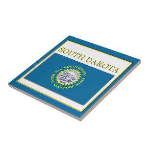 Södra Dakota Statlig flagga Design Tile Kakelplatta