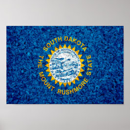 Södra Dakota Statlig flagga Poster