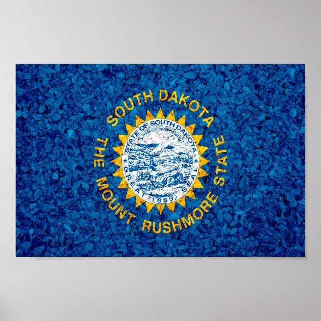 Södra Dakota Statlig flagga Poster (Framsidan)