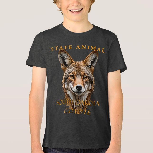 Södra Dakota Territory Animal de Coyote T Shirt (Framsida)