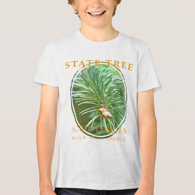 Södra Dakota Territory Träd Black Backe Spruce T Shirt (Framsida)