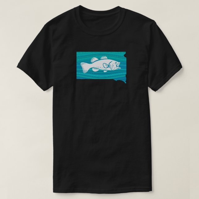 Södra Dakota Wave Fishing T Shirt (Design framsida)