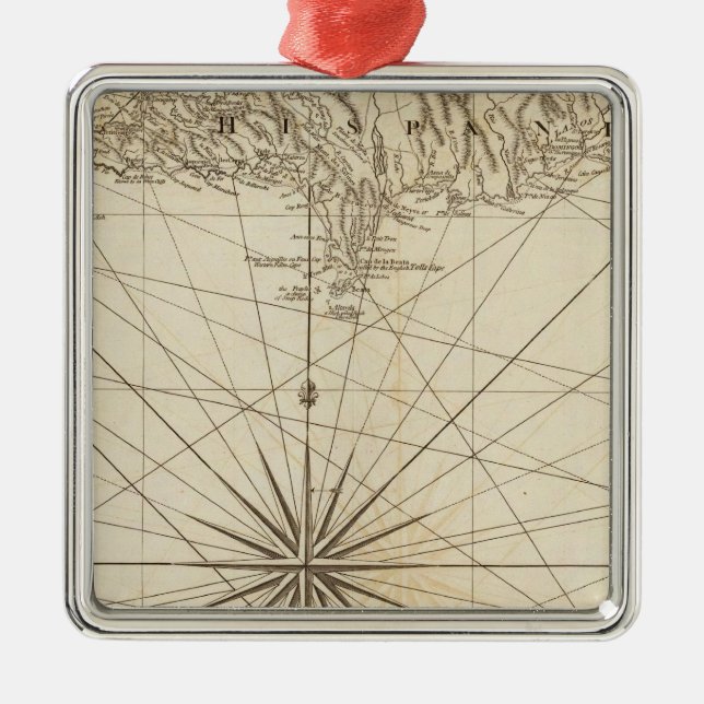 Södra del av St Domingo eller Hispaniola Julgransprydnad Metall (Framsidan)