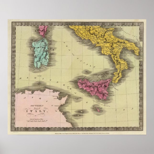 Södra delen av Italien Poster (Framsidan)