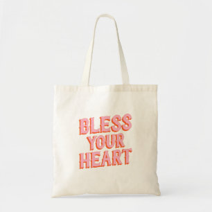 Södra fästmarkering: Bless Your Heart (rosa & oran Tygkasse