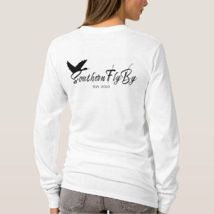 Södra flugan med trä Anka och kattlar - ENDAST VIT T Shirt