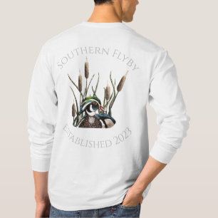 Södra FlyBy Wood Anka med Långärmaden Cattails T Shirt