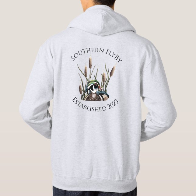 Södra flygvägen med Wood Anka med kattlar Hoodie (Baksida)