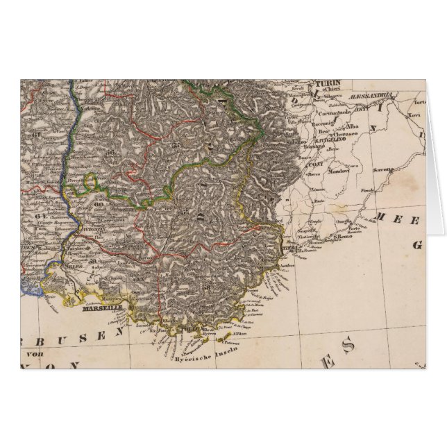 Södra Frankrike Hälsningskort (Framsidan Horizontal)