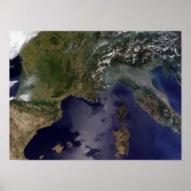 Södra Frankrike och norra Italien Poster (Framsidan)