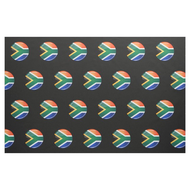 Södra glansig runda - afrikansk flagga tyg (Fat Quarter)