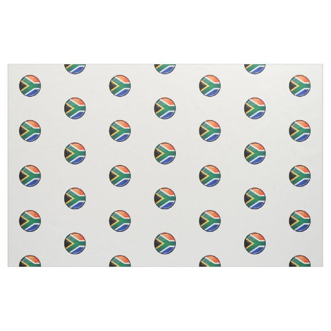 Södra glansig runda - afrikansk flagga tyg (Fat Quarter)