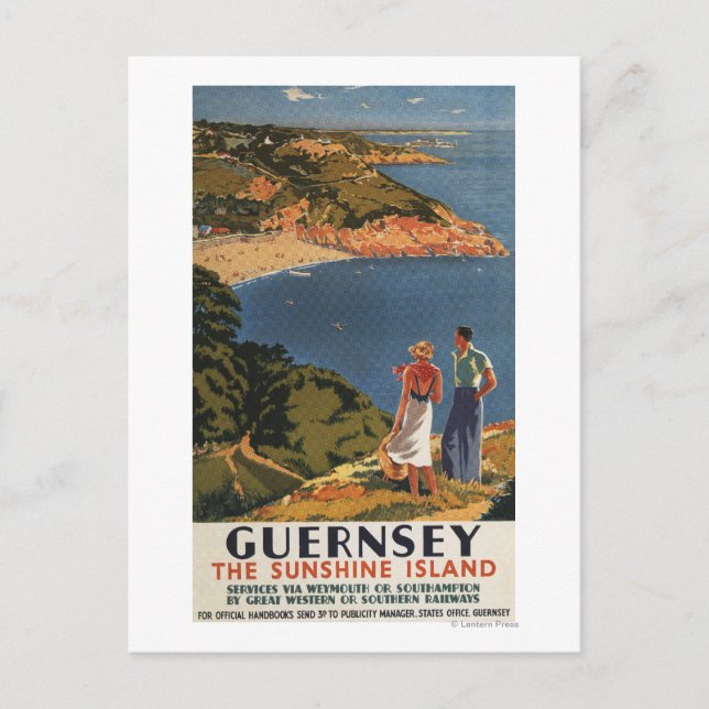 Södra / Great Western Rail Couple on Cliff Vykort (Framsida)