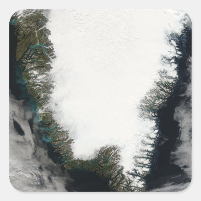 Södra Grönland Fyrkantigt Klistermärke (Framsida)