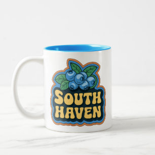 Södra Haven 70-talet Retro Michigan Vintage Coffee Två-Tonad Mugg