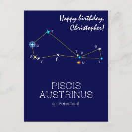 Södra hemisfärens stjärnbild Piscis Austrinus Vykort