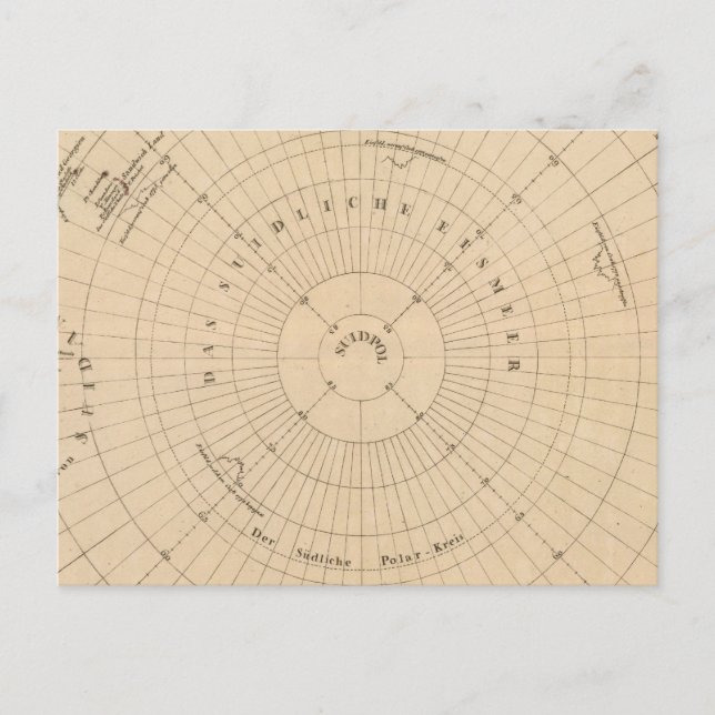 Södra Hemisphere, Antarctica Vykort (Framsida)