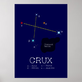 Södra hemisphere Constellation Crux Poster