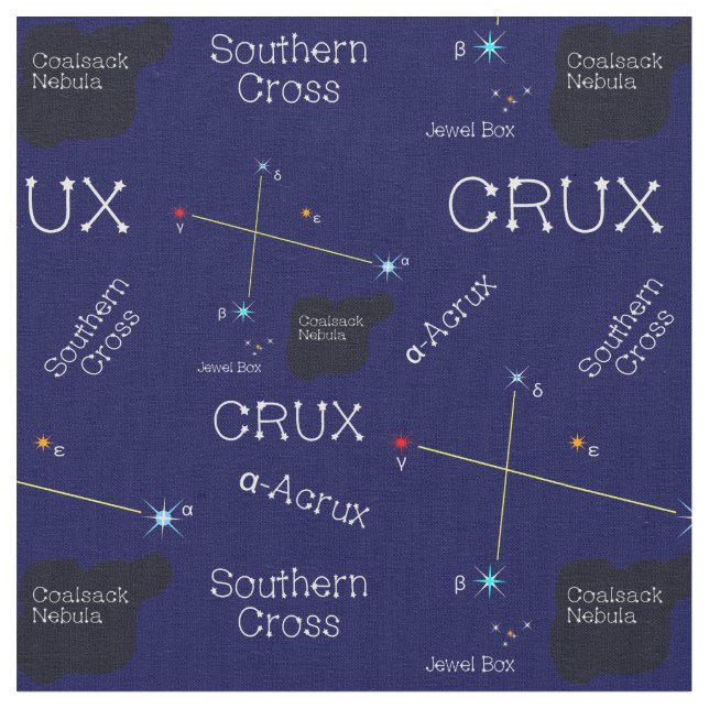 Södra hemisphere Constellation Crux Tyg (Närbild)