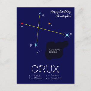 Södra hemisphere Constellation Crux Vykort