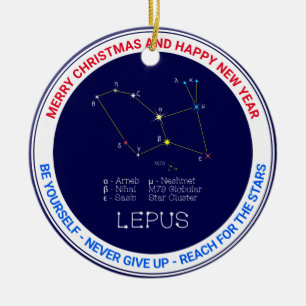 Södra Hemisphere Constellation Lepus Julgransprydnad Keramik