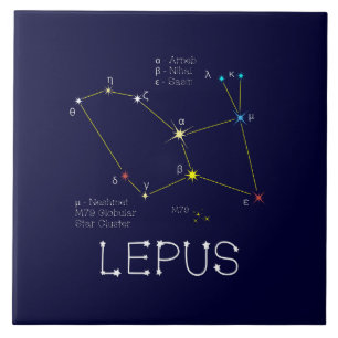 Södra Hemisphere Constellation Lepus Kakelplatta