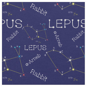 Södra Hemisphere Constellation Lepus Tyg