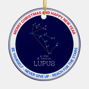 Södra Hemisphere Constellation Lupus Julgransprydnad Keramik