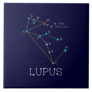 Södra Hemisphere Constellation Lupus Kakelplatta