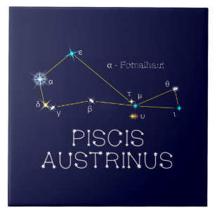 Södra hemisphere Constellation Piscis Austrinus Kakelplatta