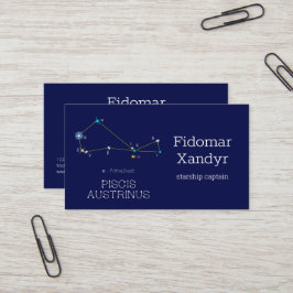 Södra hemisphere Constellation Piscis Austrinus Visitkort