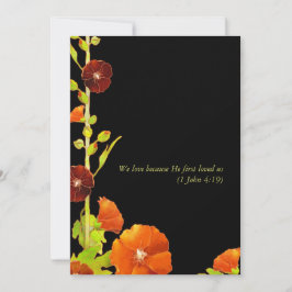 Södra Hollyhocks Luxe Blommigt Bröllop Inbjudningar